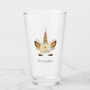 Gold Unicorn Glass