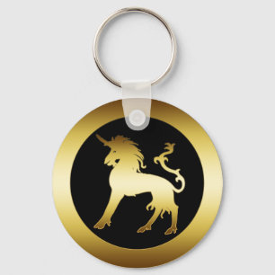 GOLD UNICORN KEY RING