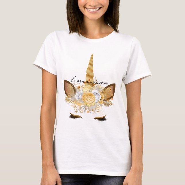 Gold Unicorn T-Shirt (Front)