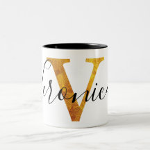 Gold 'V' Monogram w/ Personalised Name