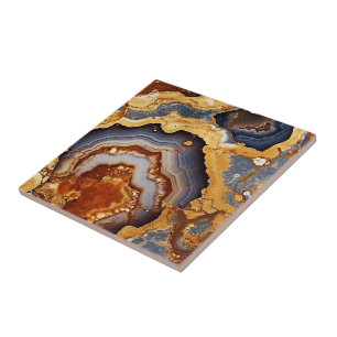 Gold Vein Agate Ceramic Tile