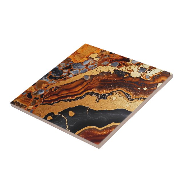 Gold Vein Agate Ceramic Tile (Side)