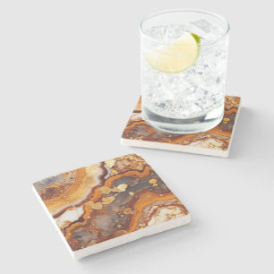 Gold Vein Agate Coaster