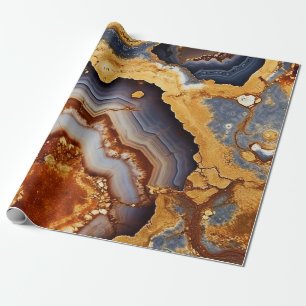 Gold Vein Agate Wrapping Paper