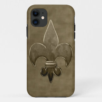 Gold Velvet Saints Fleur De Lis iPhone 11 Case