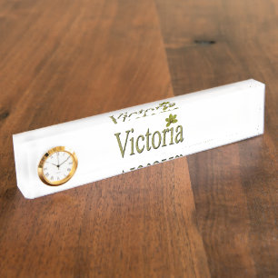 Gold Victoria Name Logo, Nameplate
