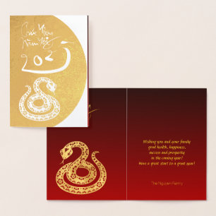Gold Vietnamese Snake New Year 2025 RFC Foil Card
