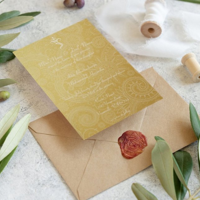 Gold Vinayaka Wedding Invitations (Creator Uploaded)