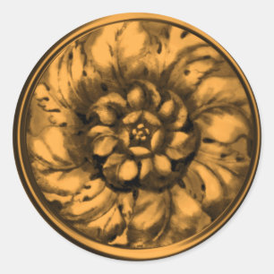 Gold Vintage Baroque Embossed Look Seal