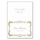 Gold Vintage Classic Script Foldable Place Card