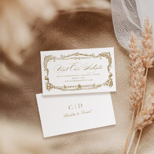 Gold Vintage Frame Classic Script Website Card