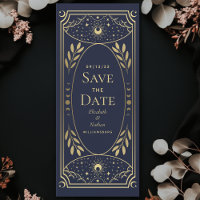 Gold Vintage Tarot Gothic Wedding Save the Date