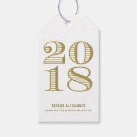 Gold Vintage Typography Class of 2018 Graduation