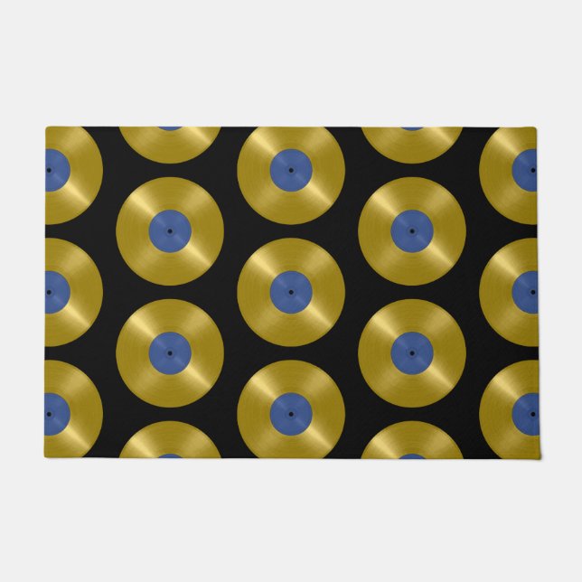 Gold Vinyl Record Album Doormat (Front)