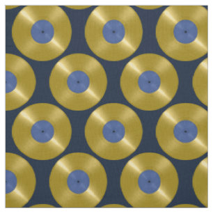 Gold Vinyl Record Album Fabric