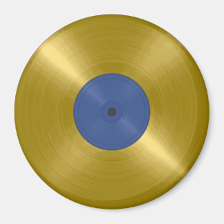 Gold Vinyl Record Album Magnet