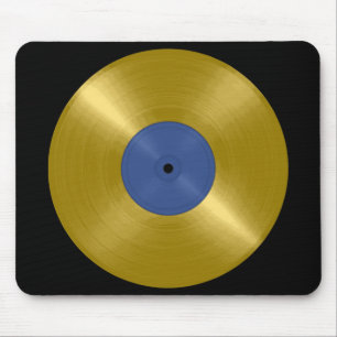 Gold Vinyl Record Album Mouse Mat