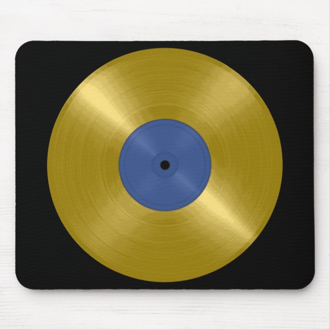 Gold Vinyl Record Album Mouse Mat (Front)