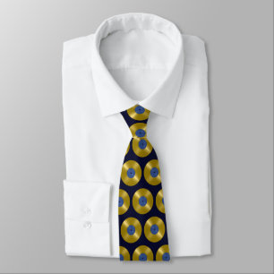 Gold Vinyl Record Album Tie