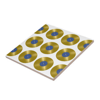 Gold Vinyl Record Album Tile