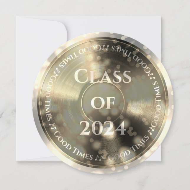Gold Vinyl Record Class of Invitation (Front)