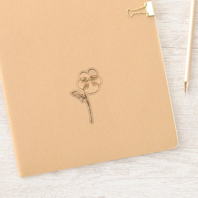Gold Violet Pansy Flower (Notebook)