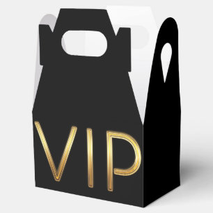 Gold VIP black (any colour) Birthday Party Favour Favour Box