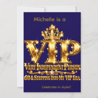 Gold VIP Milestone Birthday Invitation