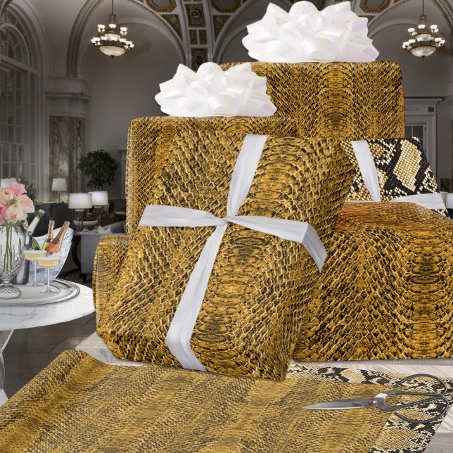 Gold Viper Snakeskin Wrapping Paper (Creator Uploaded)
