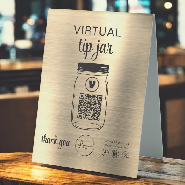 Gold Virtual Tip Jar QR Code Logo  (Creator Uploaded)
