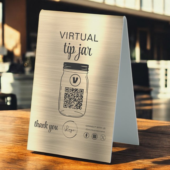 Gold Virtual Tip Jar QR Code Logo  (Creator Uploaded)