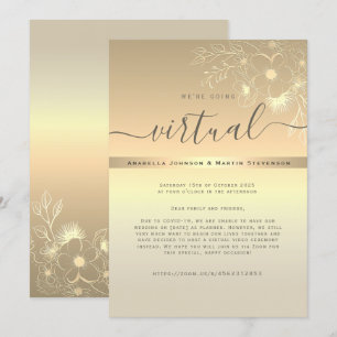 Gold Virtual Wedding Invitation