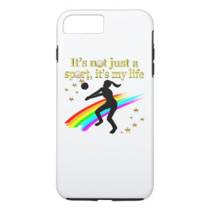 GOLD VOLLEYBALL IS MY LIFE DESIGN iPhone 8 PLUS/7 PLUS CASE