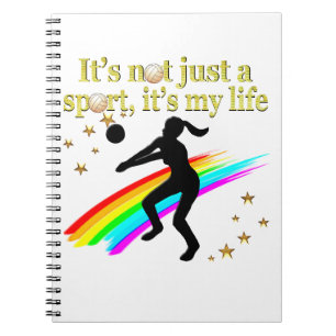 GOLD VOLLEYBALL IS MY LIFE DESIGN NOTEBOOK