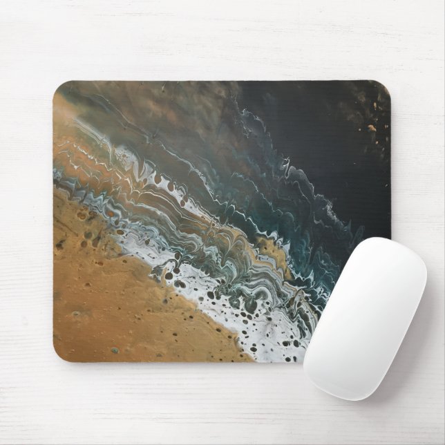 Gold Wake Art Mousemat (With Mouse)