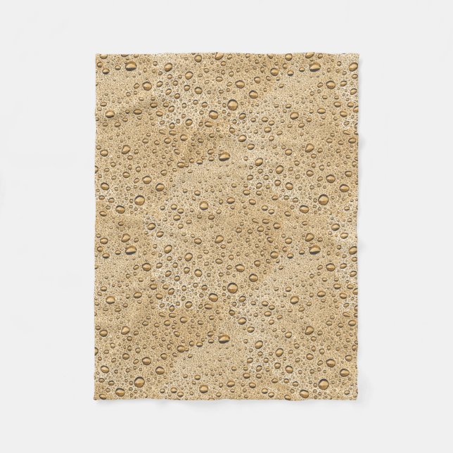 Gold water droplets fleece blanket (Front)