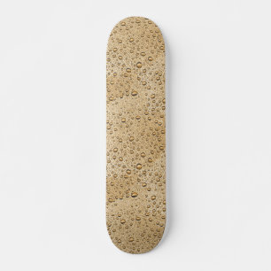 Gold water droplets skateboard