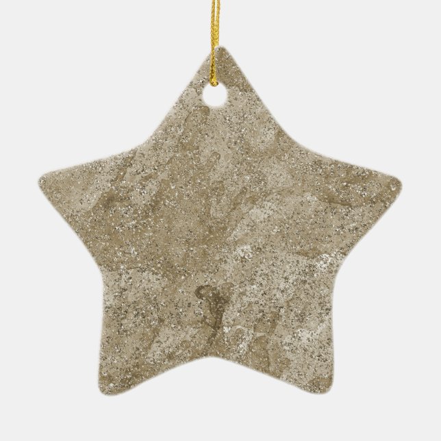 Gold Watercolor Abstract Ceramic Tree Decoration (Front)