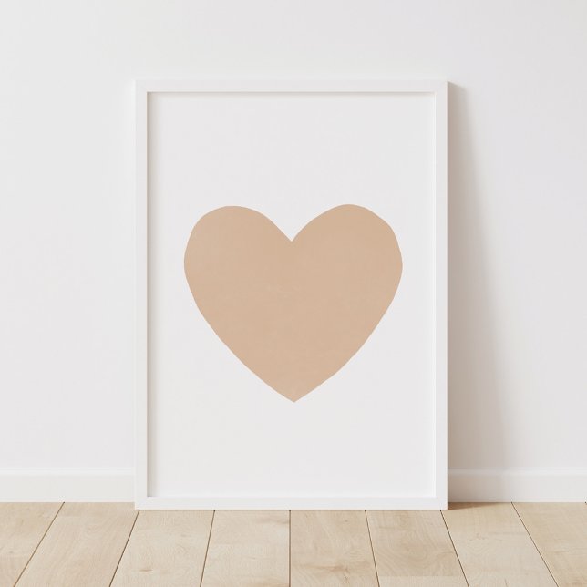 Gold Watercolor Heart Nursery Decor Poster (Creator Uploaded)