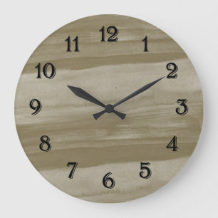 Gold Watercolor Large Clock