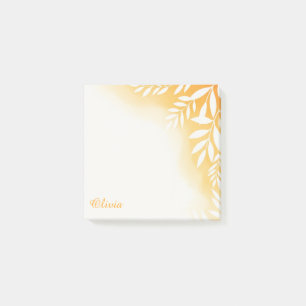 Gold Watercolor Personalised Sticky Notes