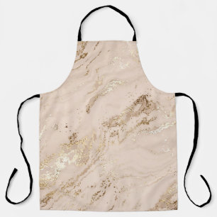 Gold Waves: Abstract Marble Apron