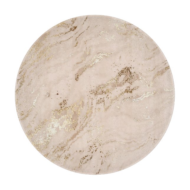 Gold Waves: Abstract Marble Cutting Board (Front)