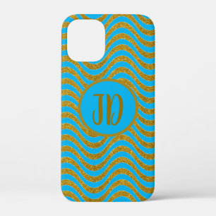 "gold" waves iPhone 12 mini case