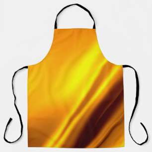 Gold waving abstract background apron
