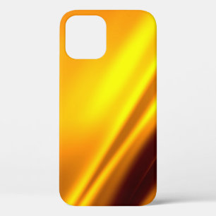 Gold waving abstract background iPhone 12 case