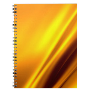 Gold waving abstract background notebook