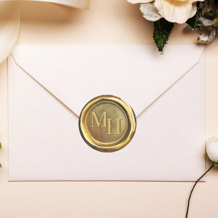Gold Wax Seal Vintage Classy Luxury Stickers