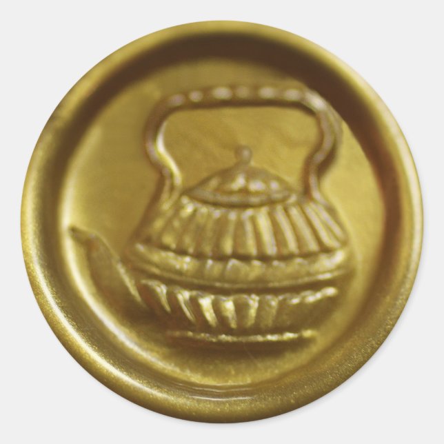 Gold Wax Teapot Seal (Front)