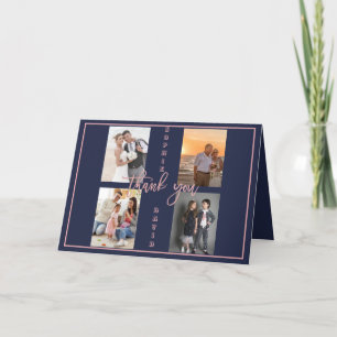 Gold We Still Do Renew the Vows Photo Collage Thank You Card